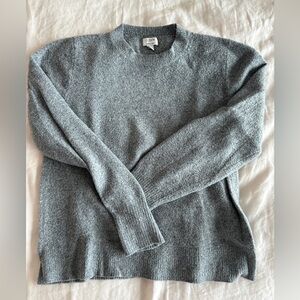 J Crew gray crew neck extra soft sweater L